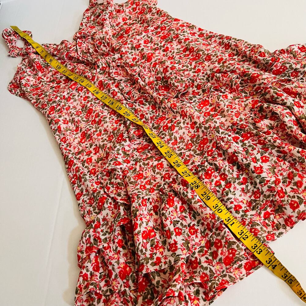 The Sang Floral Ruffle Detail Dress Size L Large Multicolor - Picture 6 of 7